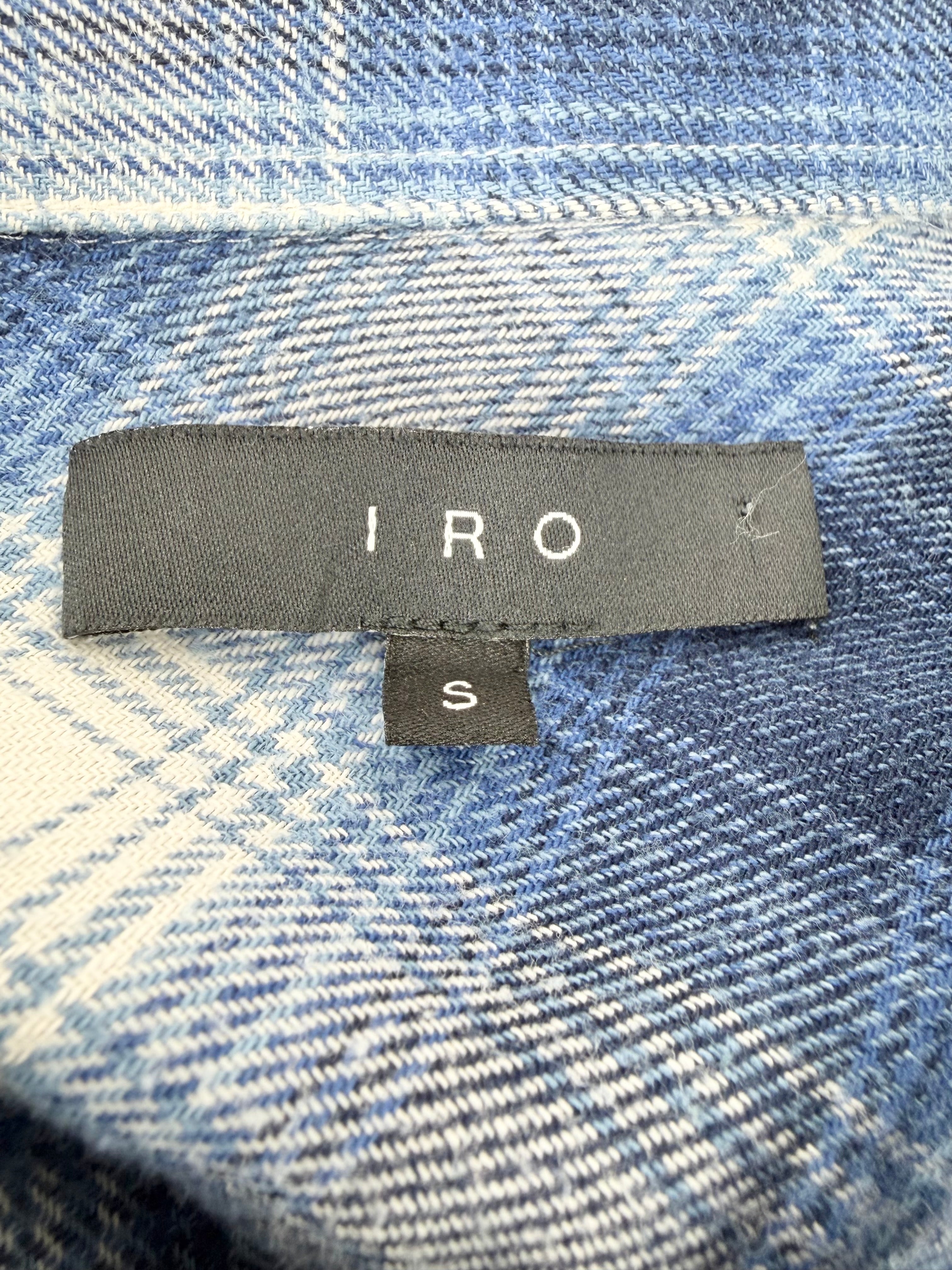 Iro Blue & Cream Plaid Shirt - AU8/10