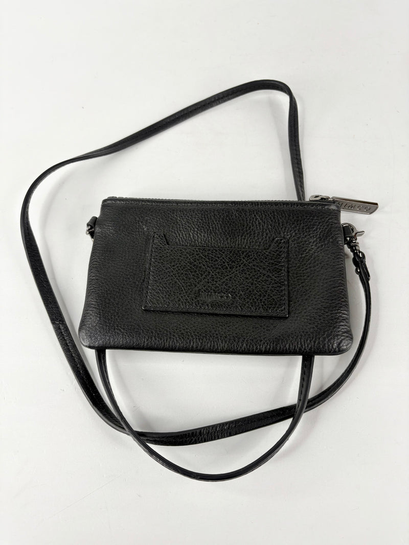 Mimco Black Leather 'Classico' Small Pouch