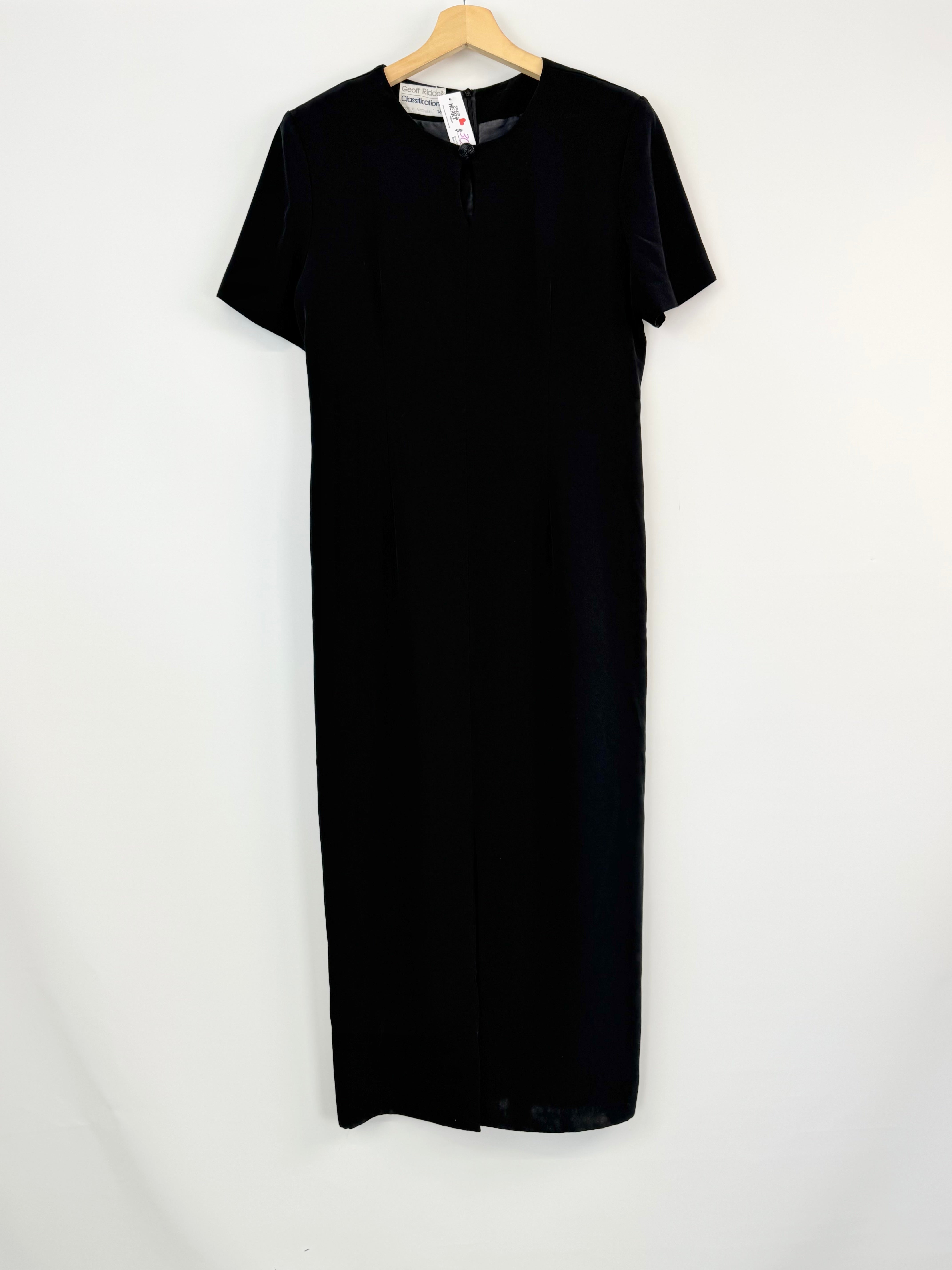 Geoff Riddell Black Short Sleeve Dress - AU14