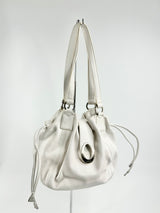 Oroton White Leather Baguette