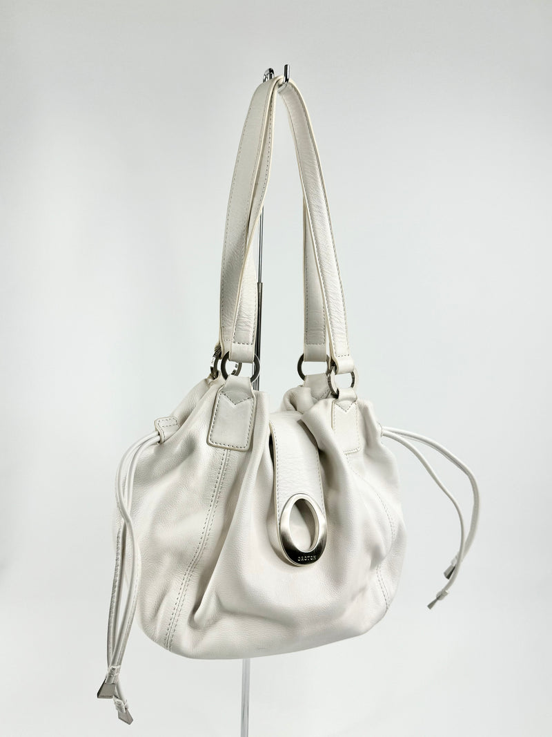 Oroton White Leather Baguette