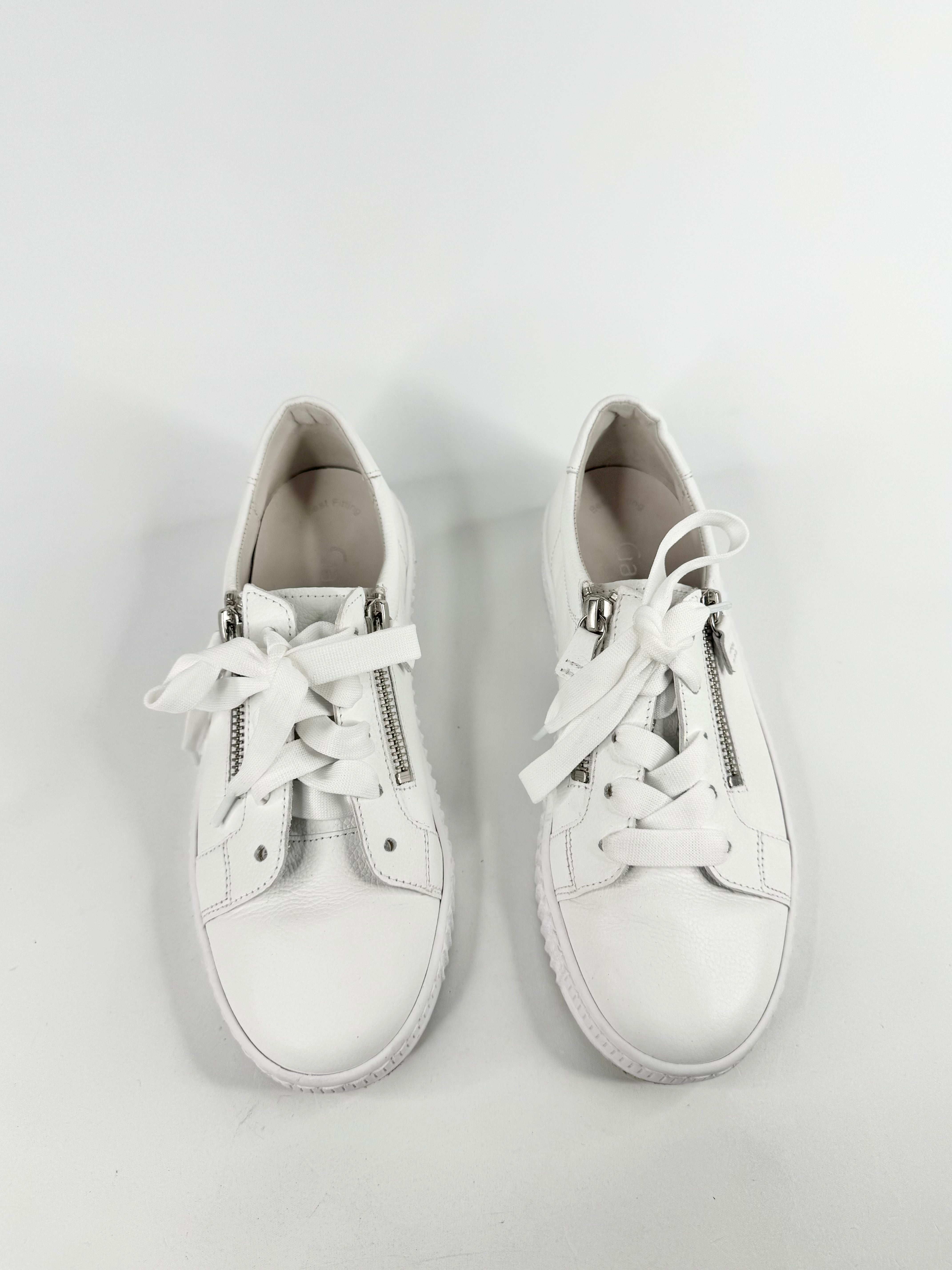 Garbor White Zipper Sneakers - 4