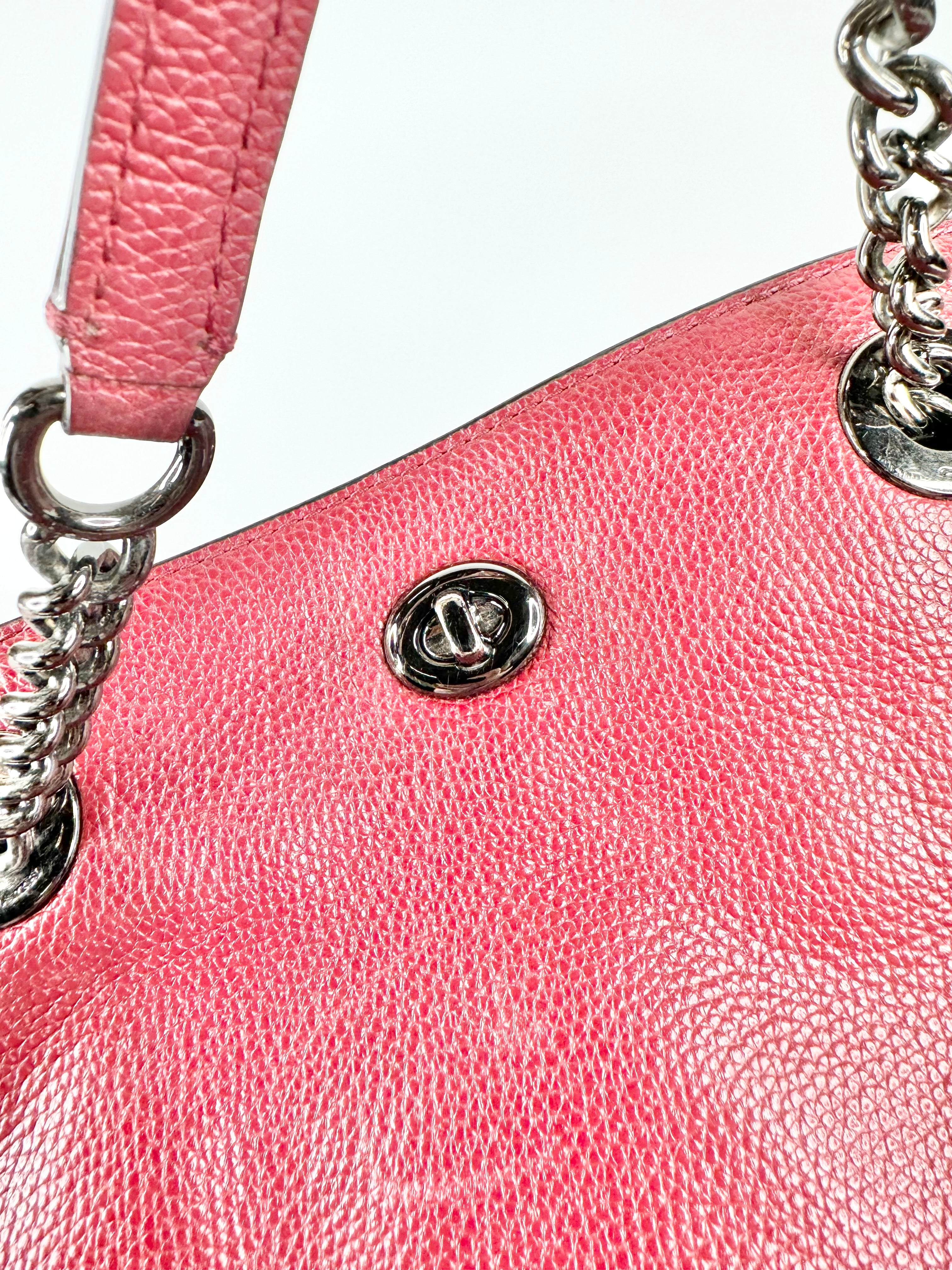 Coach Oxblood Grained Leather Tote