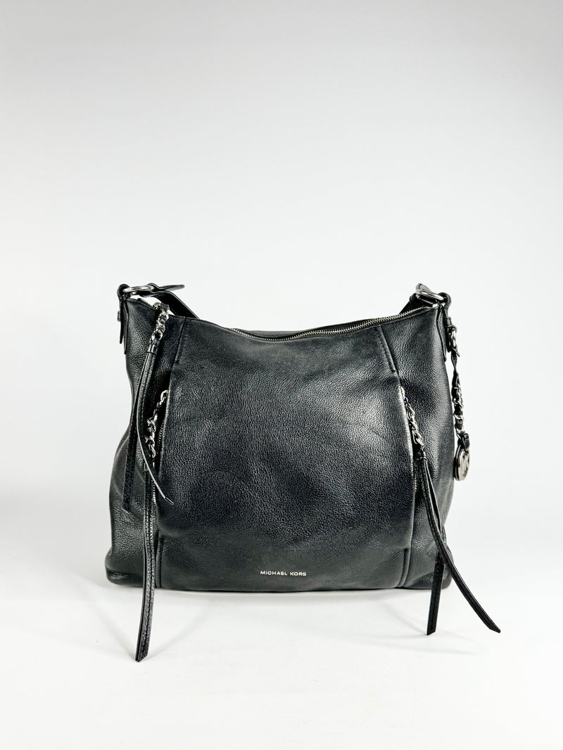 Michael Kors Black Leather Shoulder Bag