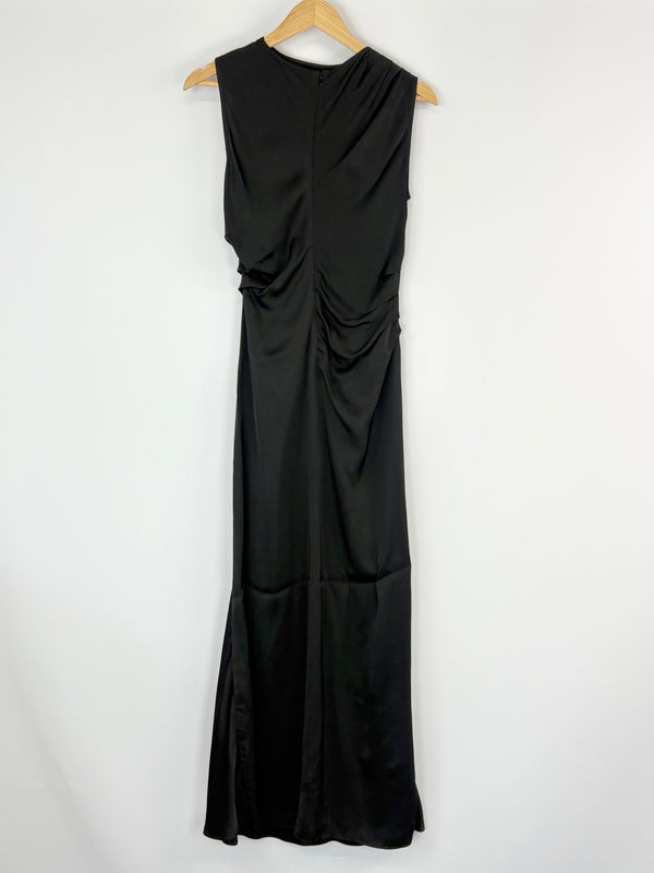 Rachel Gilbert Black Diamante-Encrusted Shoulder Gown - AU6