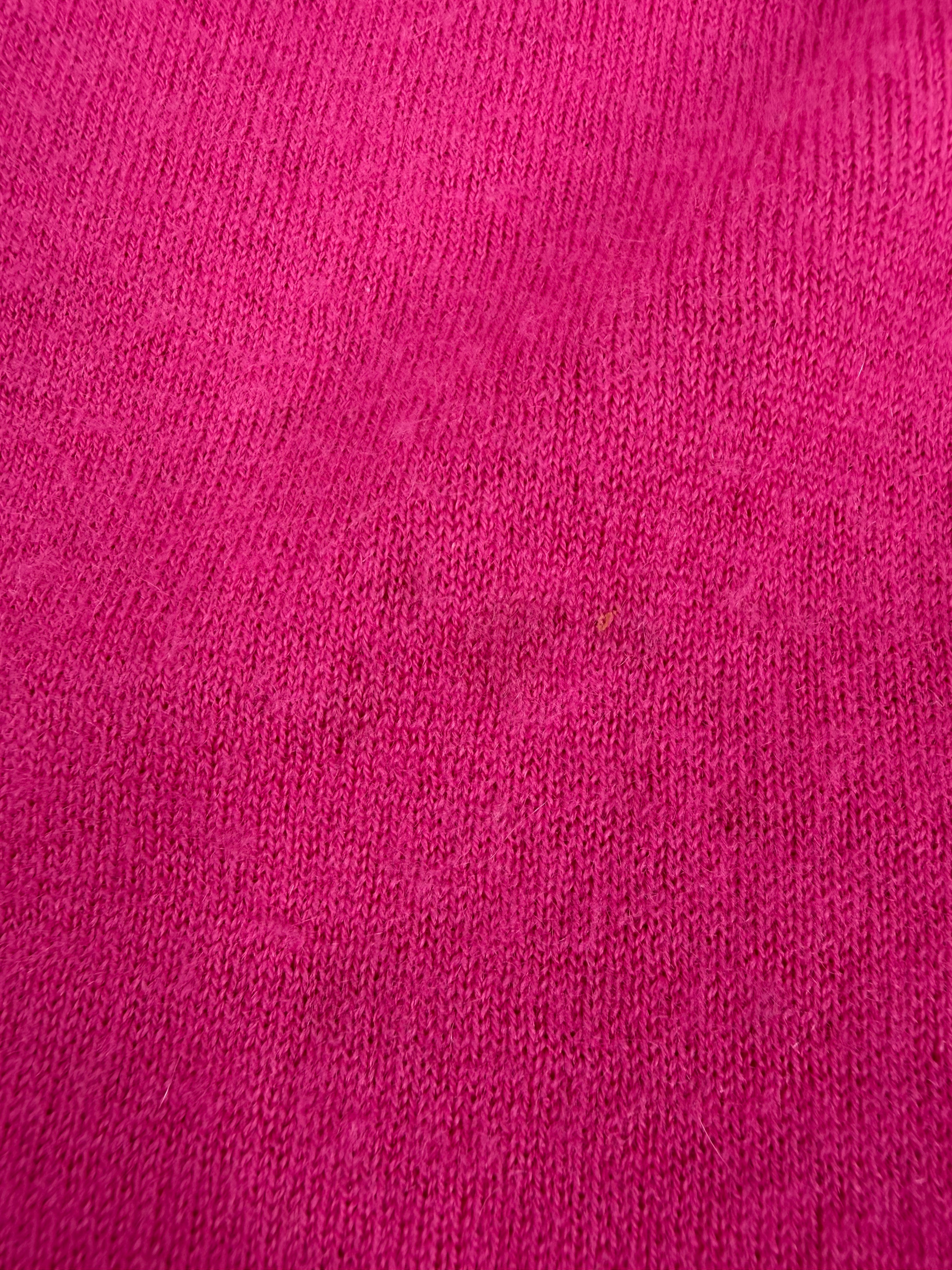 Aleger Hot Pink Wool & Cashmere V-Neck Sweater - AU8/10