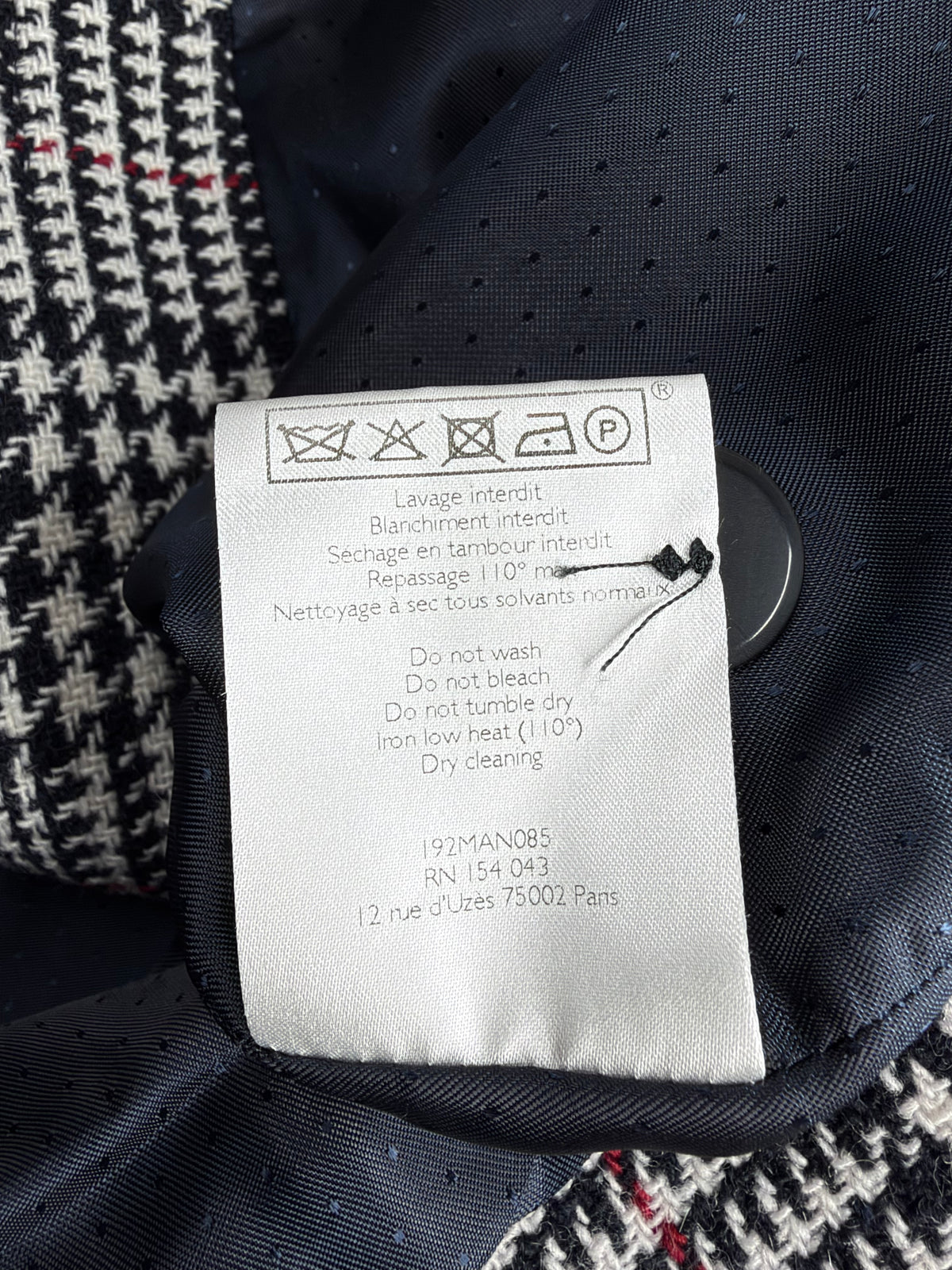 Sézane Les Chutes Libres Glen Plaid  Safari Jacket - AU6/8/10