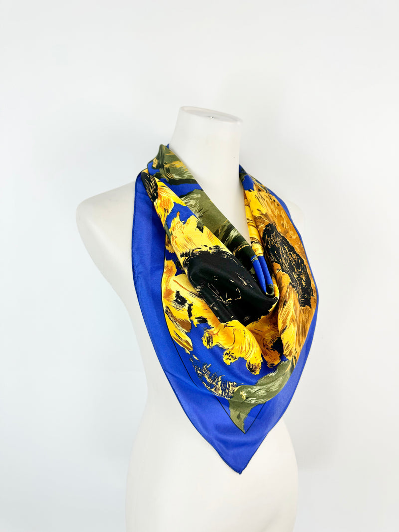 Vintage Metropolitan Museum of Art Impressionist Sunflowers Scarf