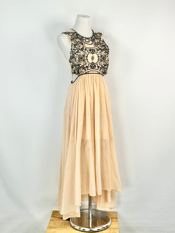 Alice McCall Orange Blush Cotton & Silk Maxi Dress - AU8