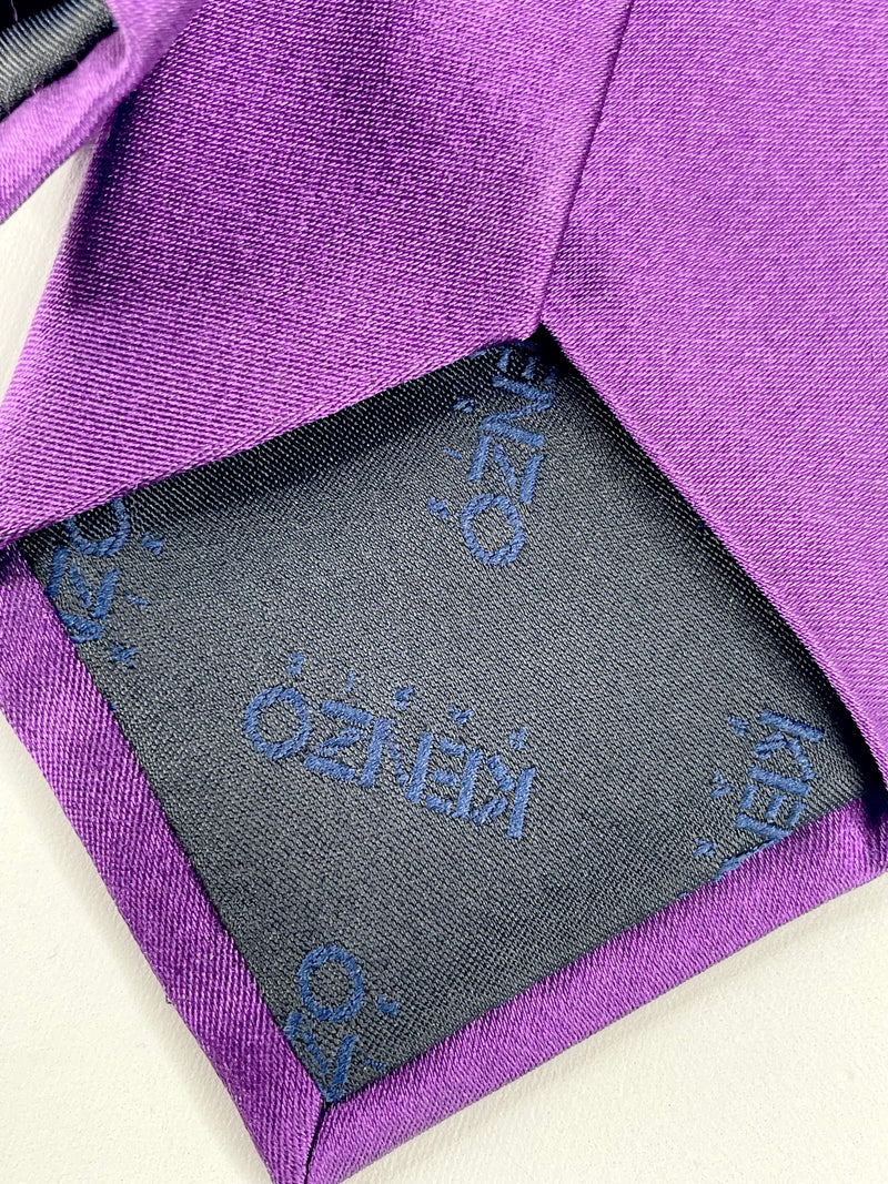 Kenzo Purple Satin Silk Tie