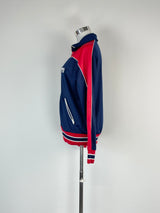 Puma Navy Blue & Red Contrast Fleece Jacket - S