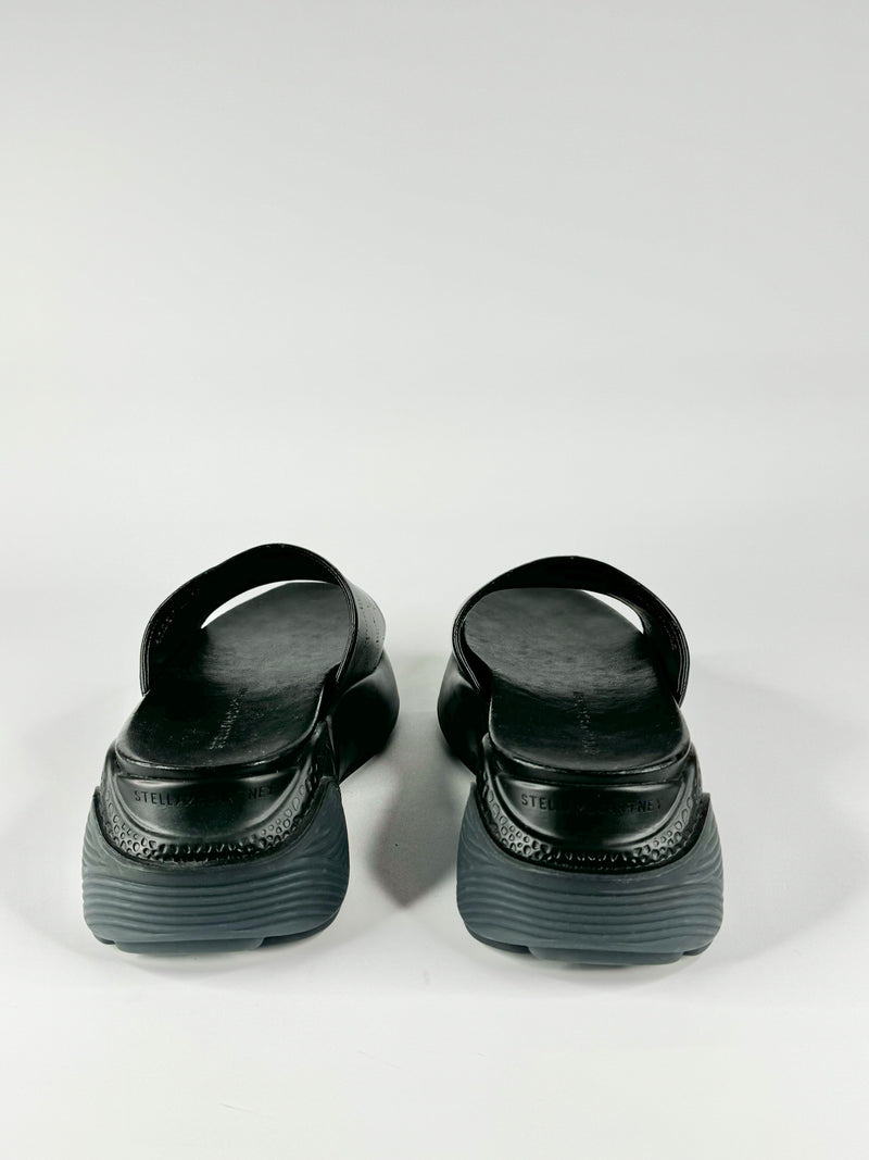 Stella McCartney Black Chunky Sole Slides - EU39