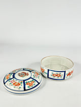 Antique Blue & Red Floral Lidded Dish