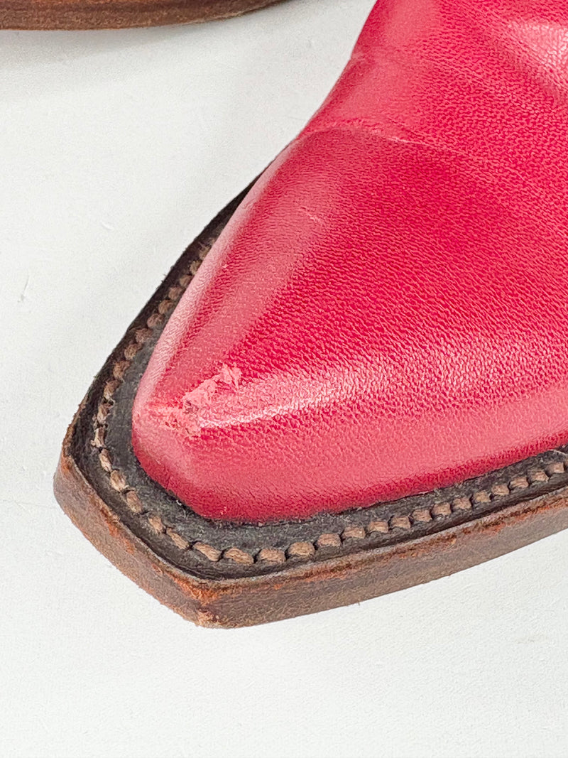 Rios of Mercedes Texan Red Leather Cowboy Boots - EU40