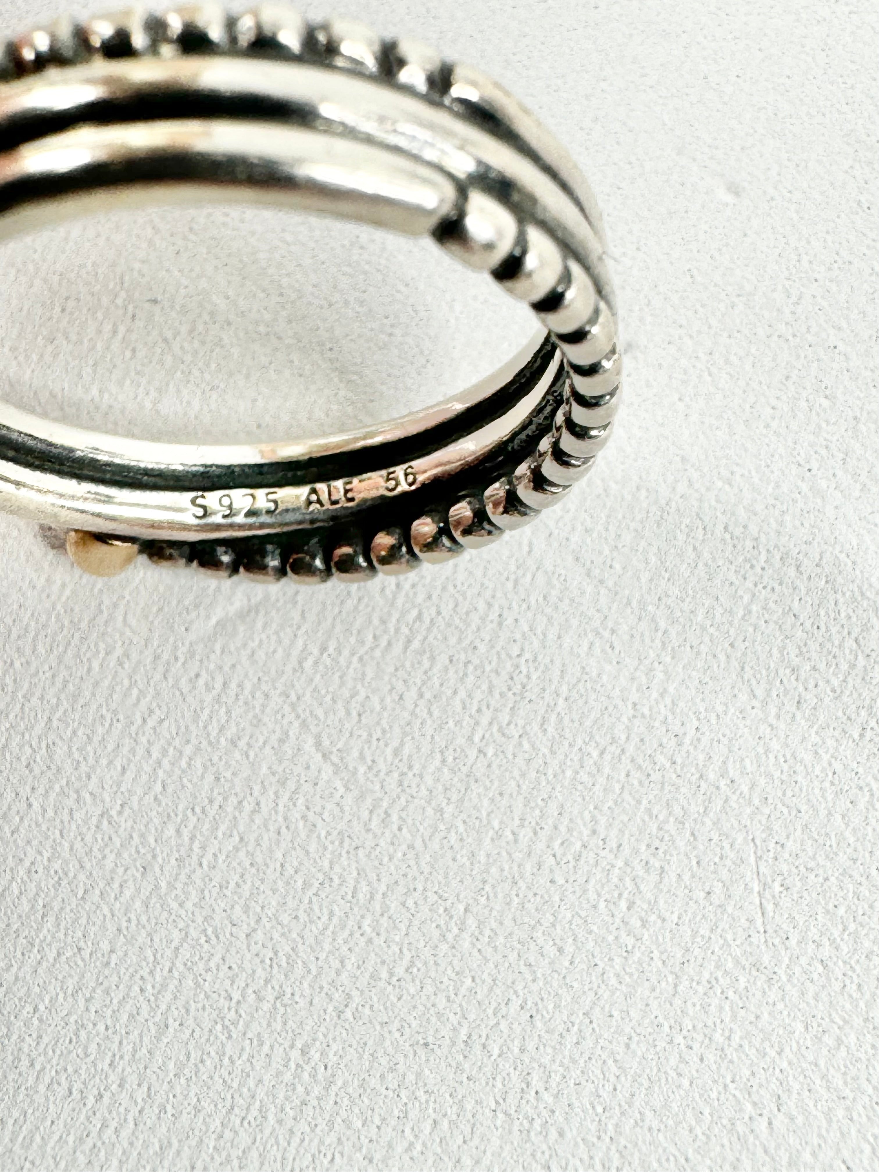 Pandora Silver Three Ring Set