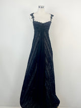 Kitten D'Amour Black Roses Embroidered Gown - AU8