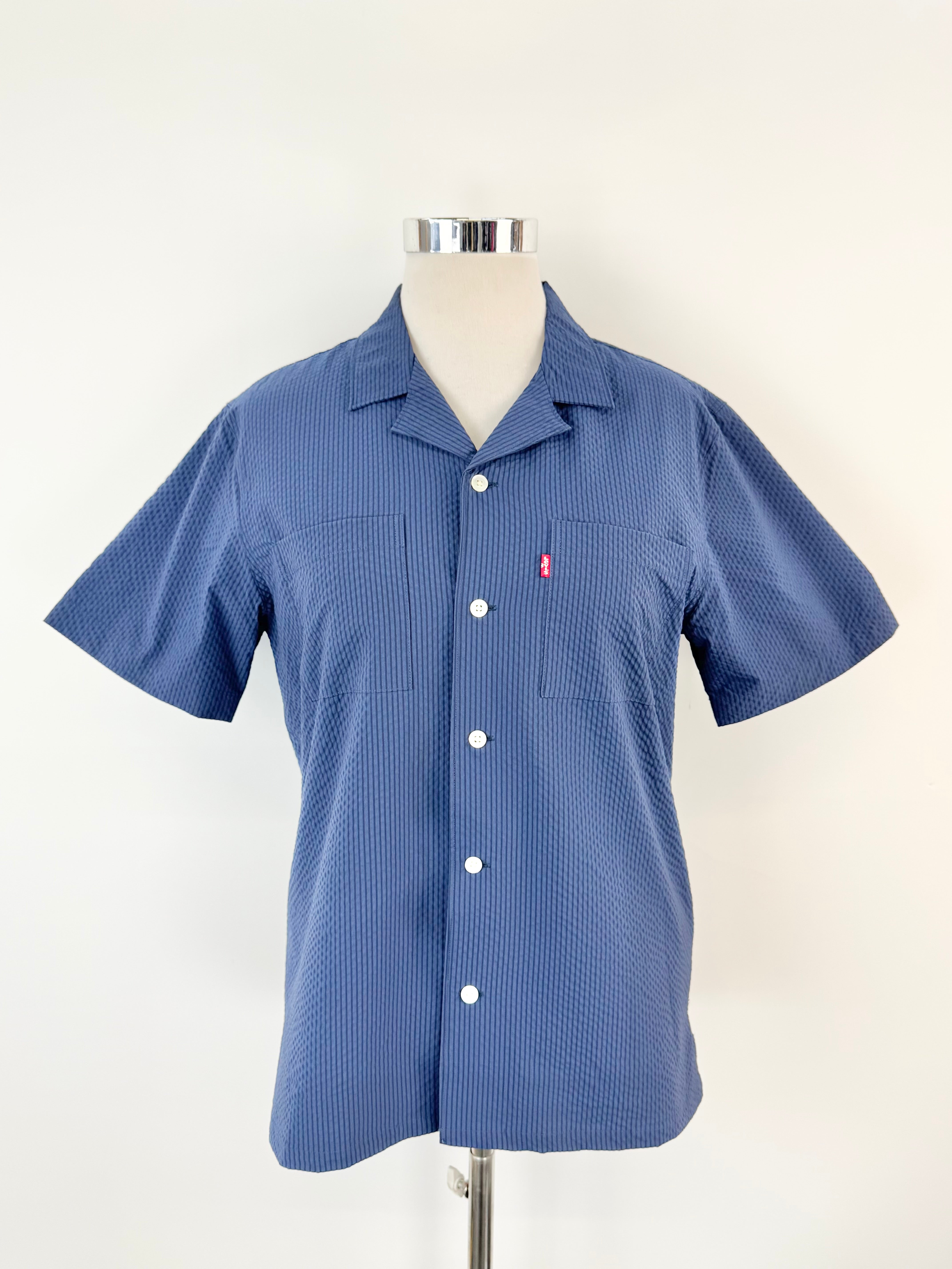 Vintage Levi's Blue Shirt Sleeve Shirt - M