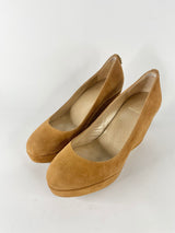 Stuart Weitzman Tan Suede Wedges - EU37.5