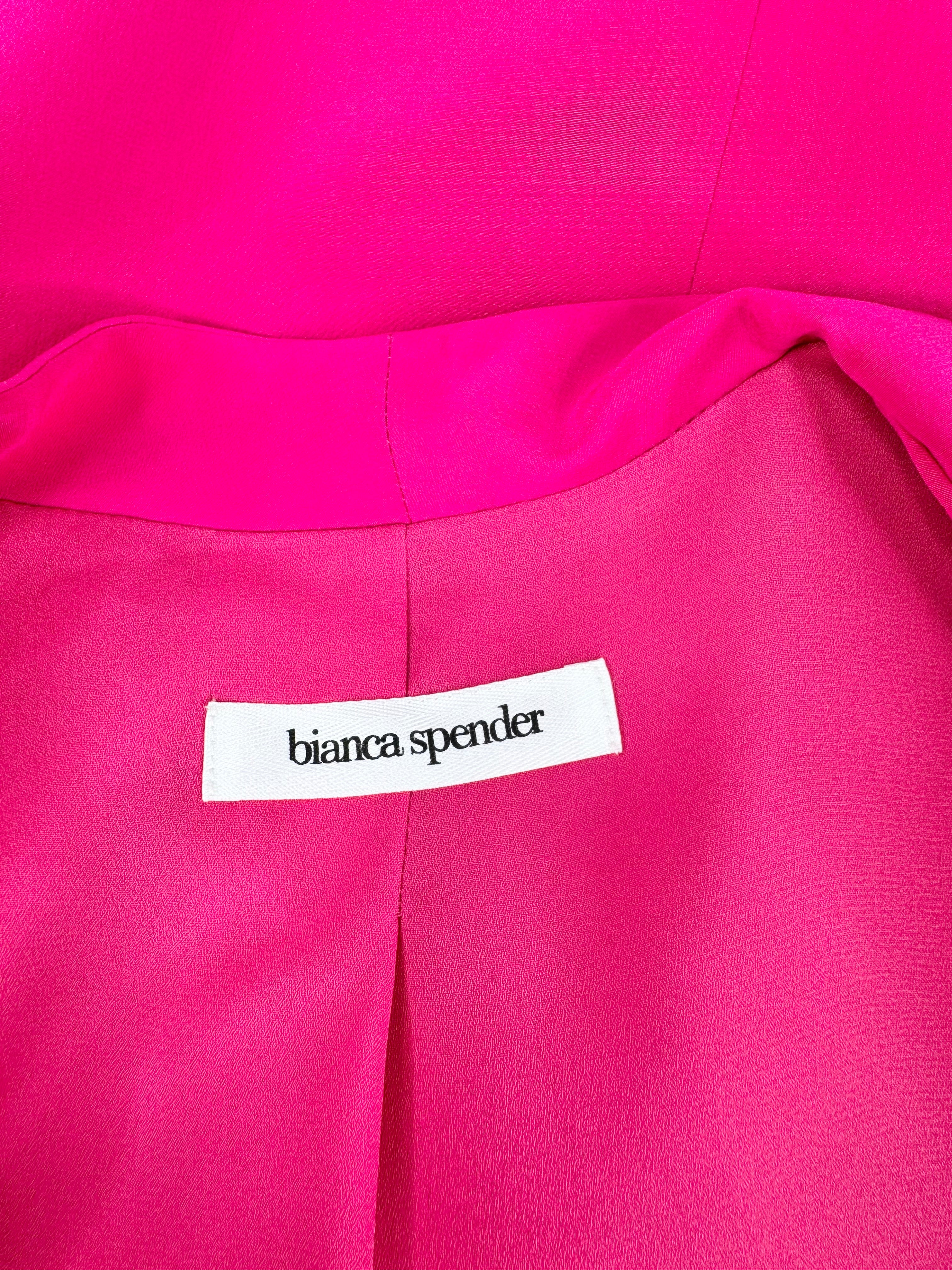 Bianca Spender Hot Pink Silk Jacket - AU8