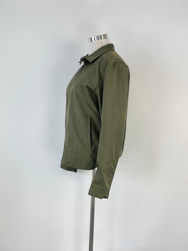 Calvin Klein Olive Green Zip-Up Jacket - M