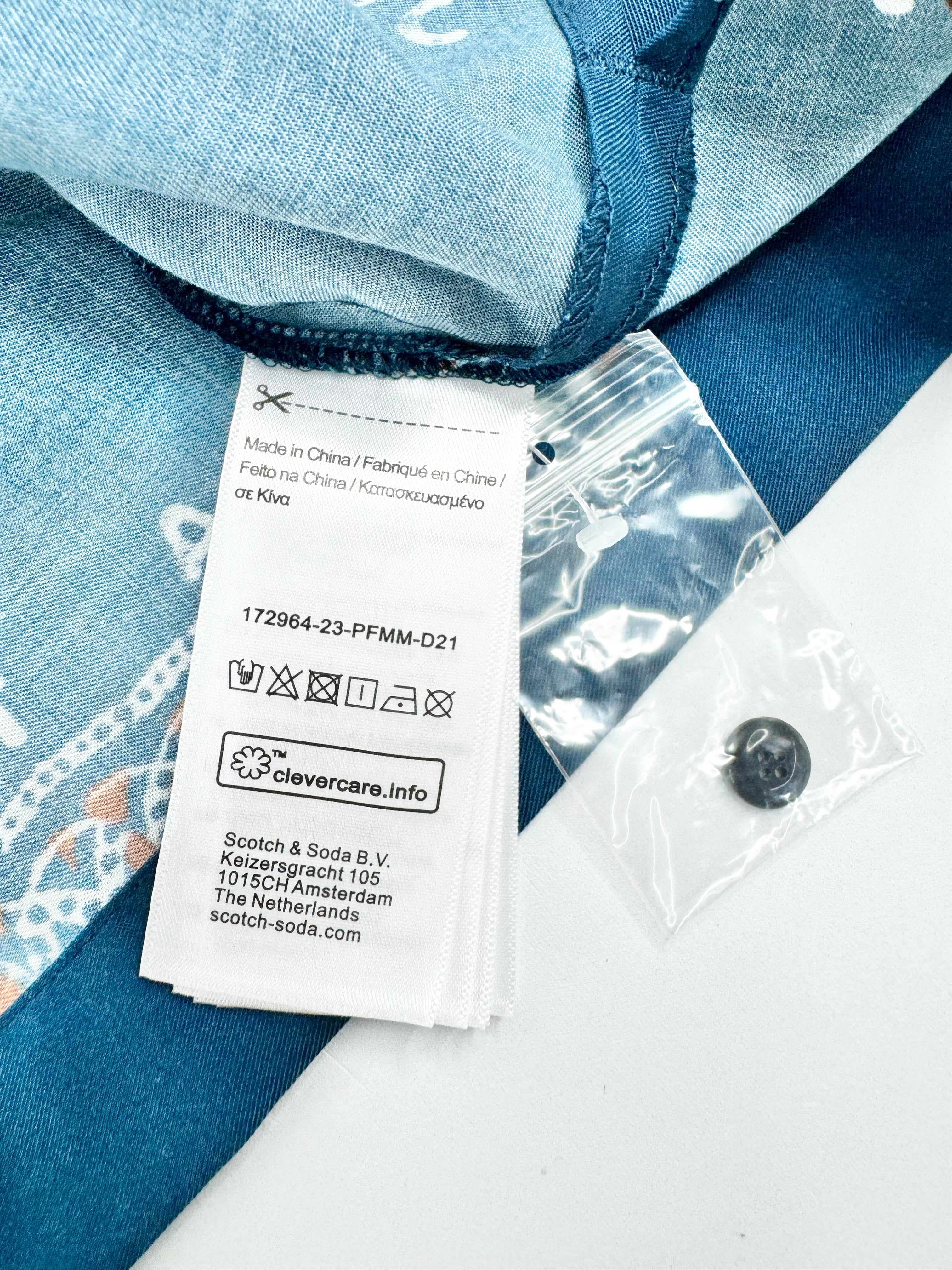 Scotch & Soda Aegan Blue Tencel Shirt - XXL