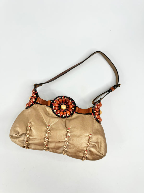 Jamin Puech Soft Gold Beaded Mini Bag