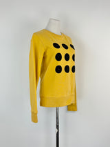 Saturdays NYC Mustard & Black Circles Crew Neck Sweater - XS