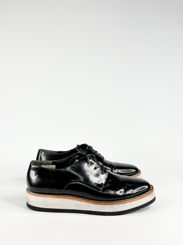 Vince Black Leather 'Reed' Lace Ups - EU38