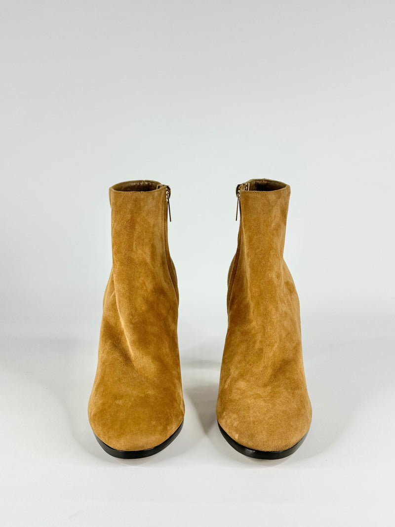 Jimmy Choo Camel Suede Ankle Boots - EU37.5