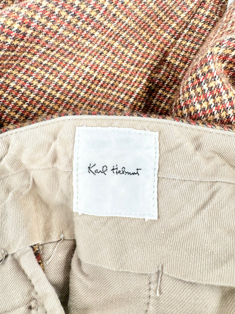 Karl Helmut Plaid Wool Slacks - AU6