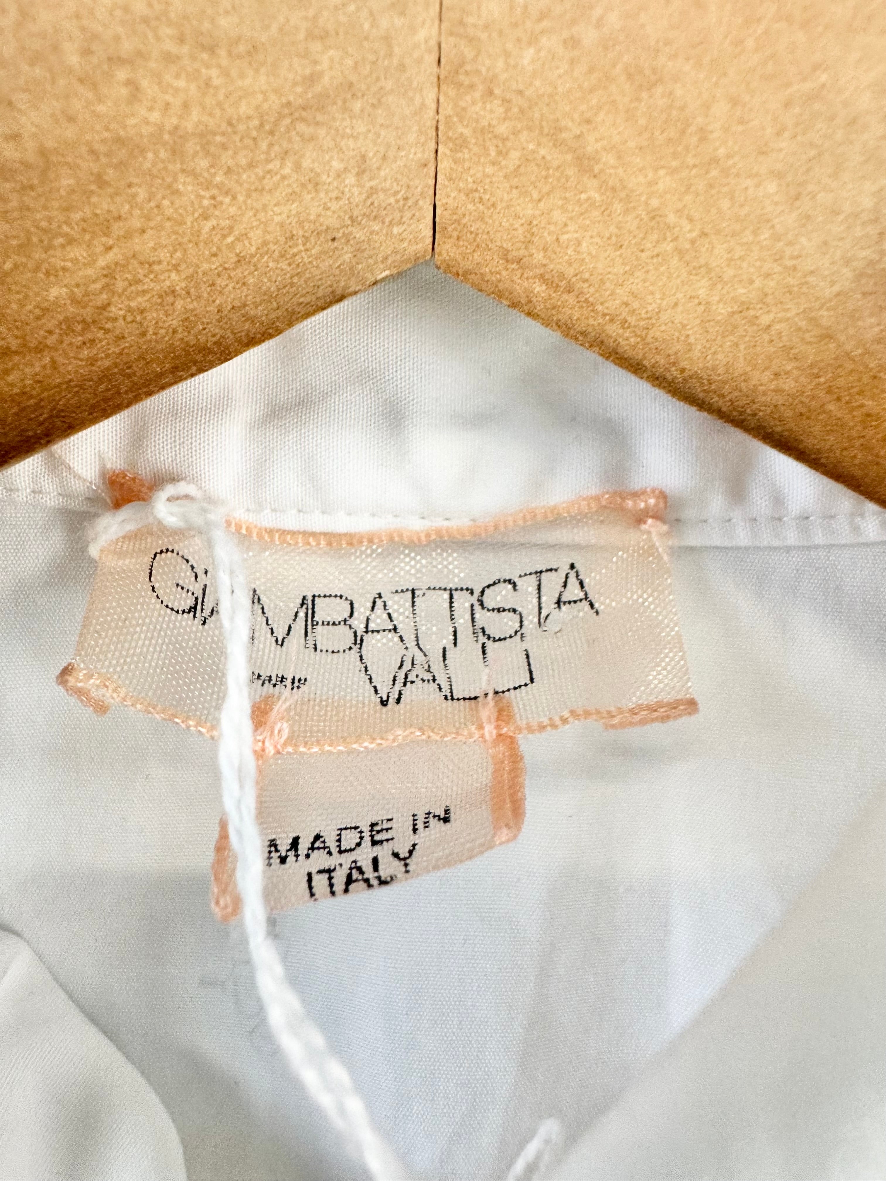 Giambattista Vali White Cotton Sleeveless Shirt Dress - AU6