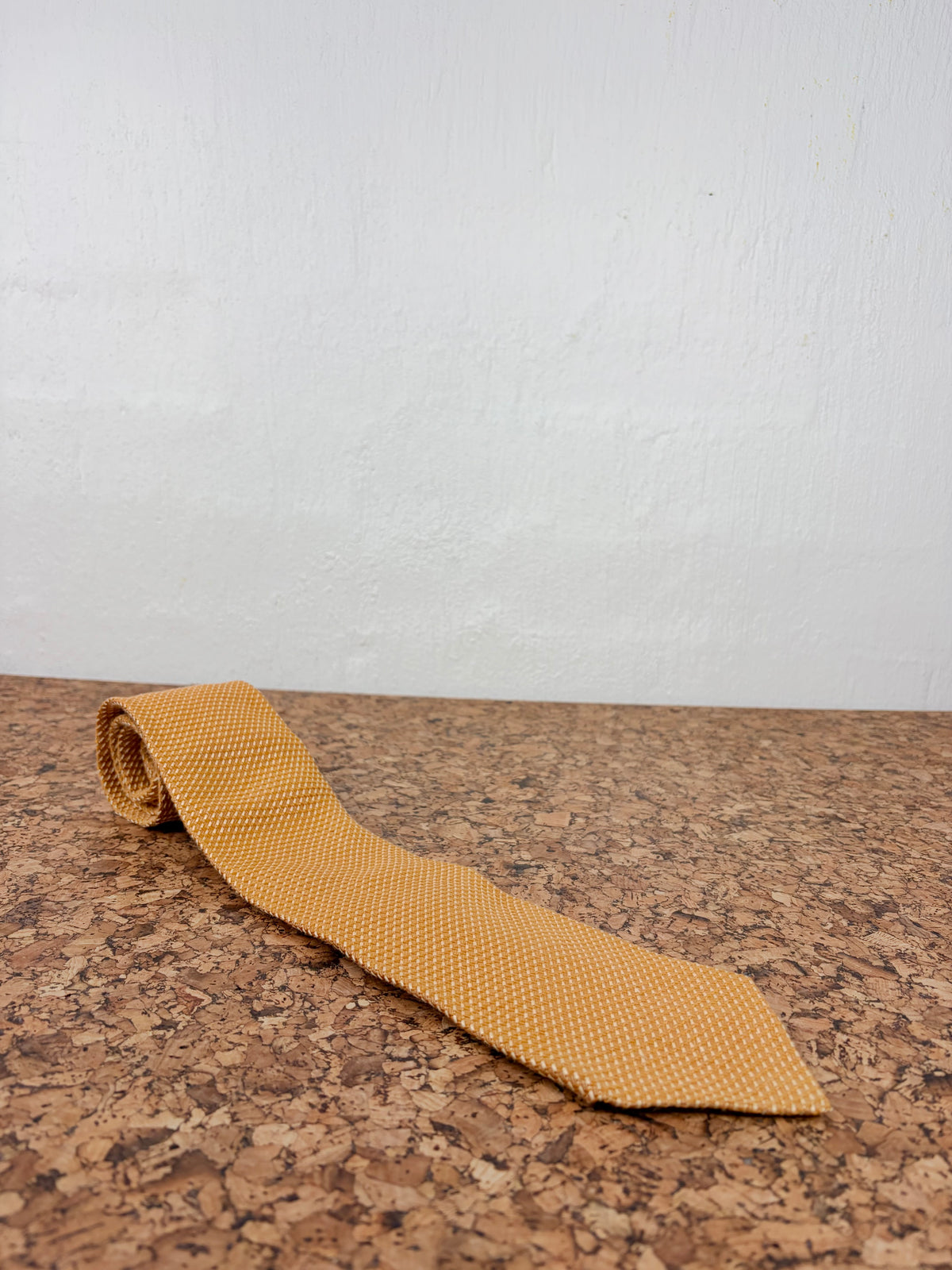 Versace Classic V2 Marigold Woven Linen & Silk Tie