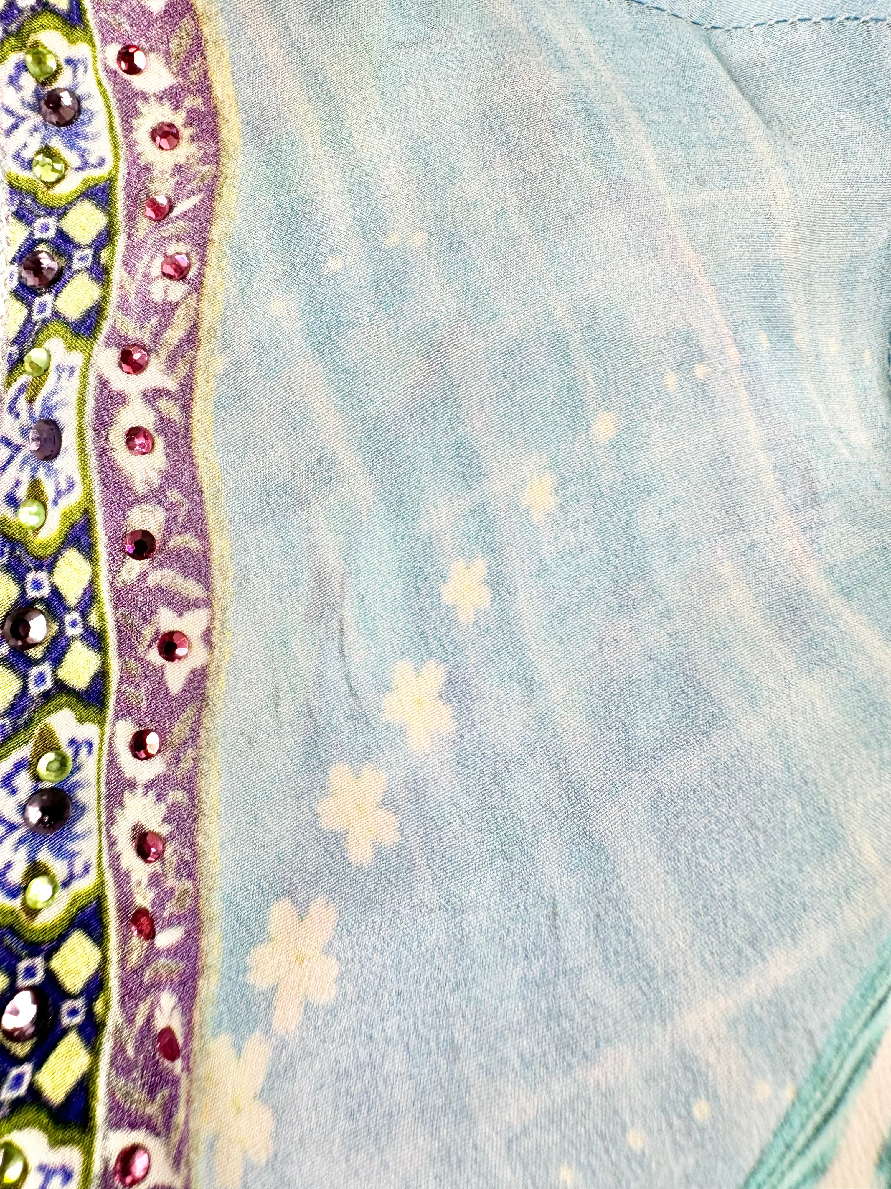 Camilla Blue Silk Dress - AU12