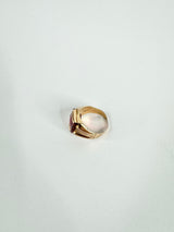 Vintage 18ct Gold & Red Cut Gemstone Ring