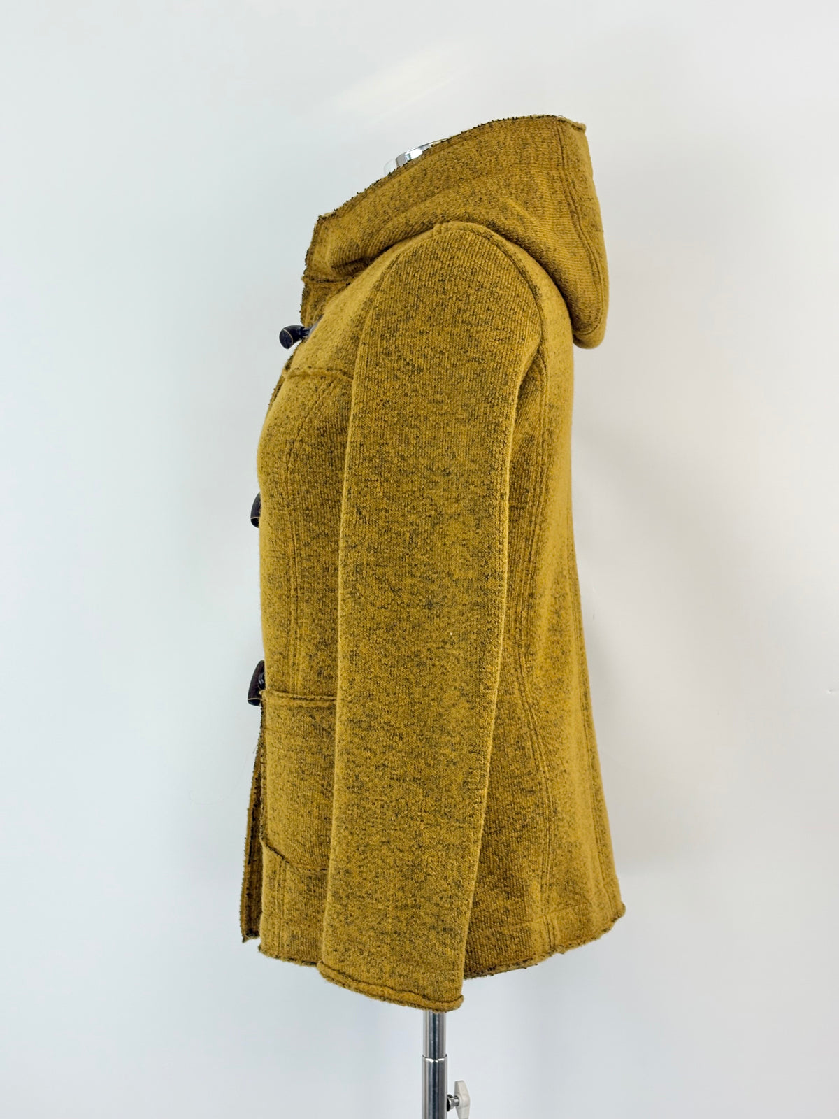 Speckled Mustard Yellow Wool-Blend Coat - AU14/16