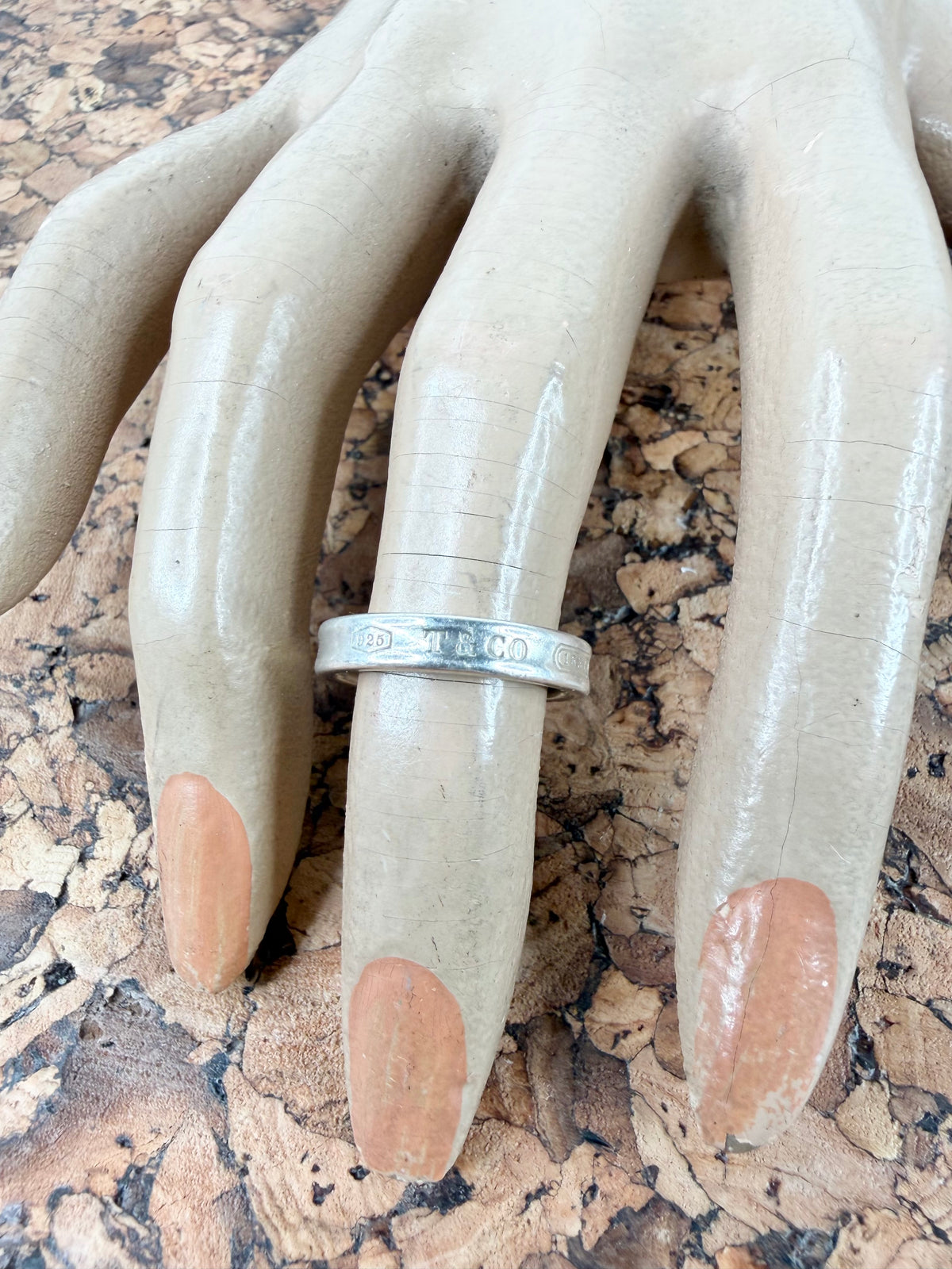 Tiffany & Co. 1837 Sterling Silver Narrow Band Ring 925 - US7.5