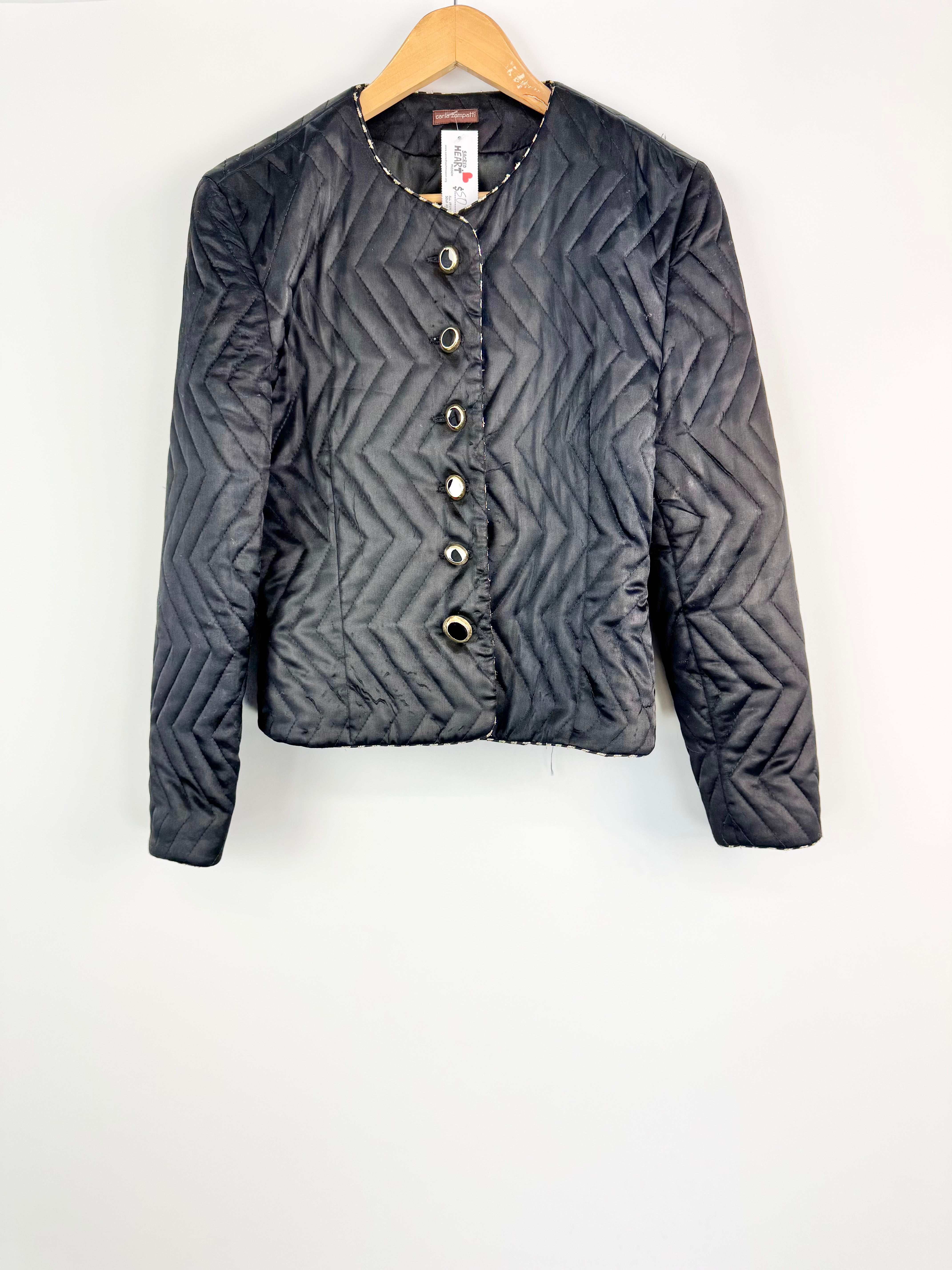 Carla Zampatti Black & Gold Cocktail Jacket - AU10