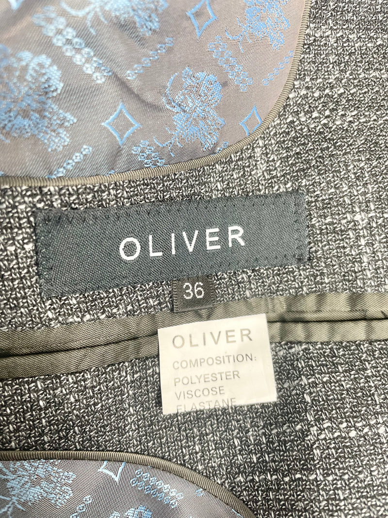 Oliver Charcoal Striped Blazer - S/M