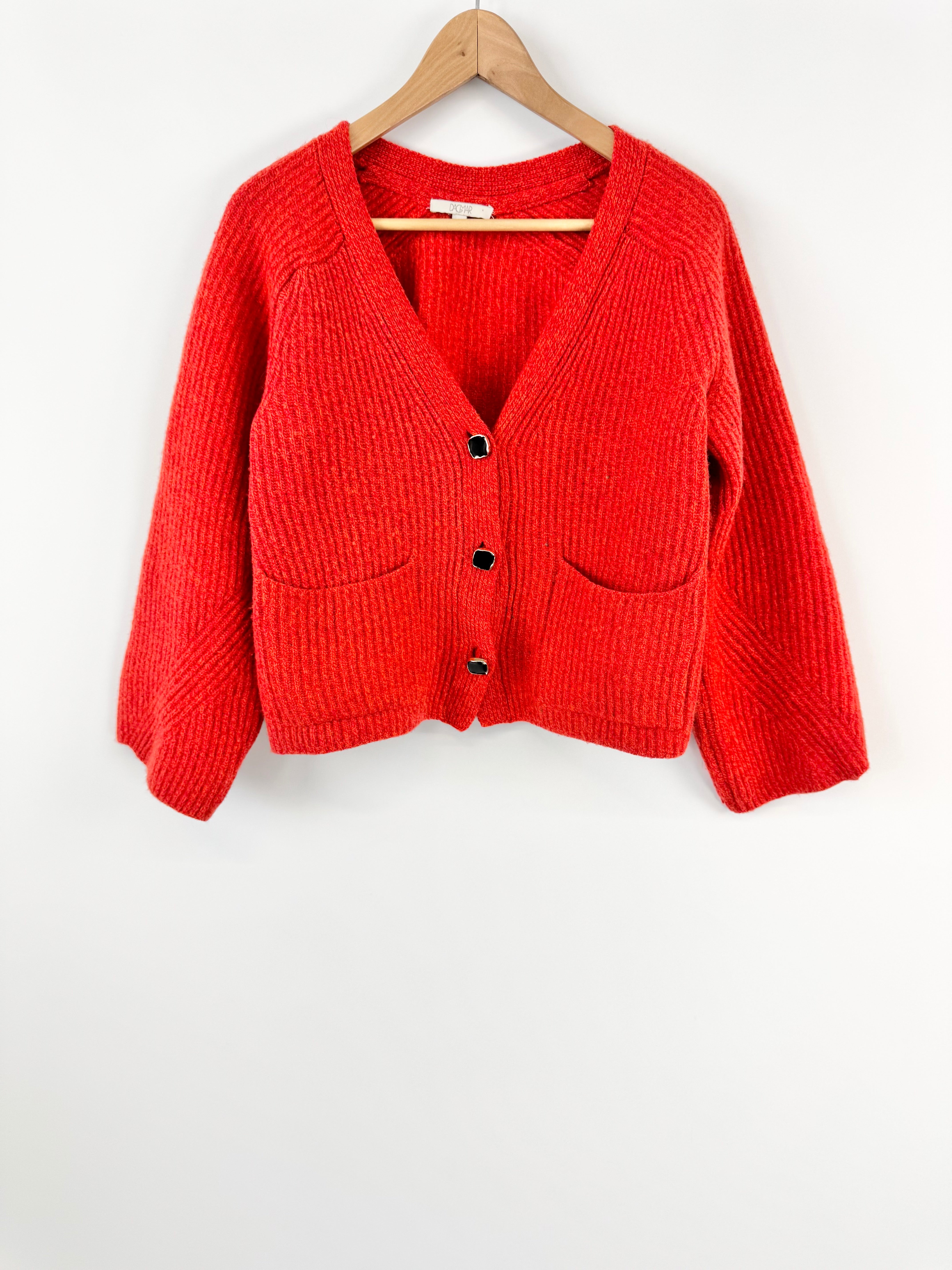 Dagmar Recycled Wool Persimmon Cardigan - AU6