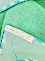 Bvlgari David Pizzigoni Soft Green Paper Plane Scarf