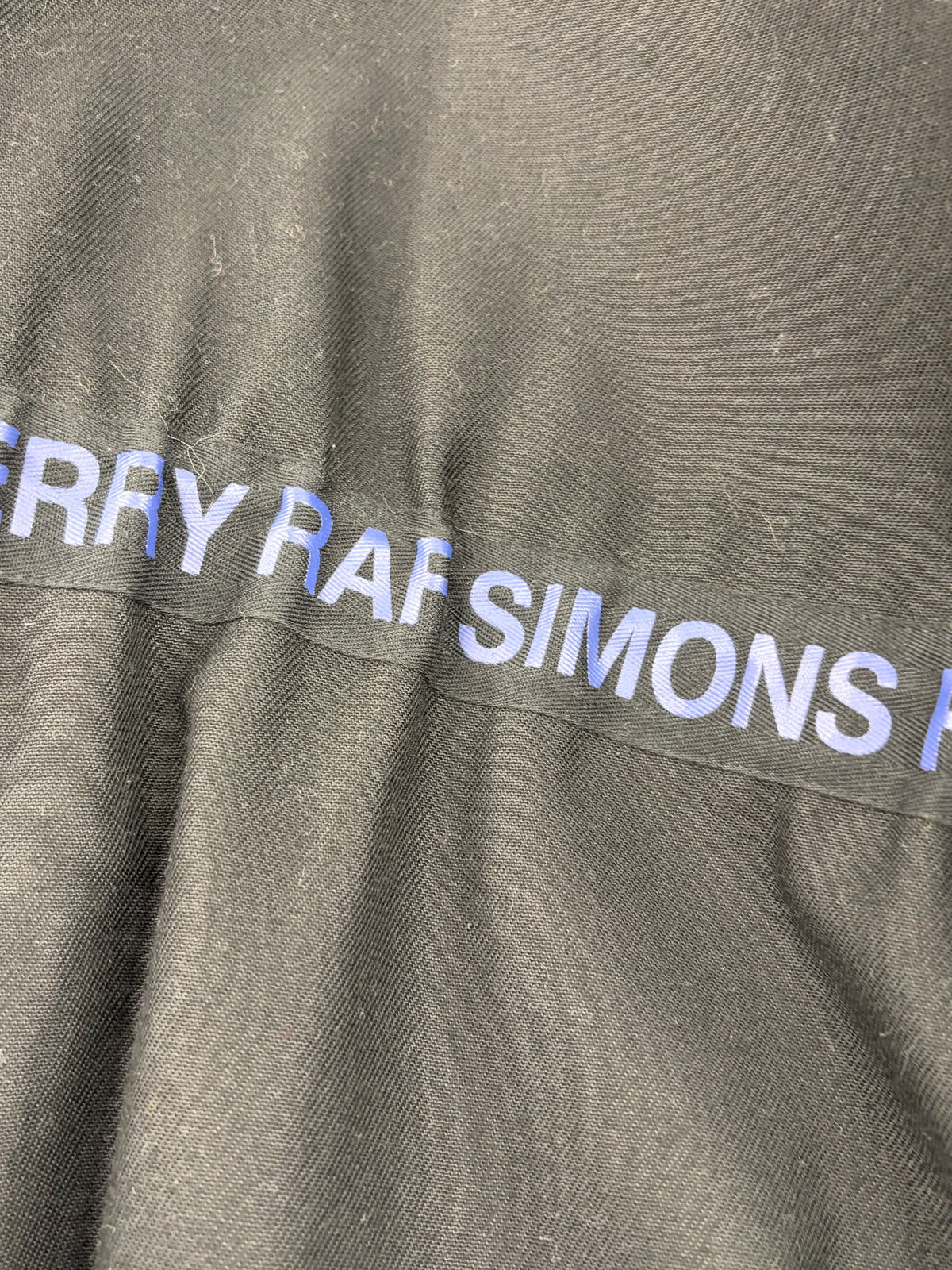 Raf Simons x Fred Perry Black Cotton Drawstring Coat - 40