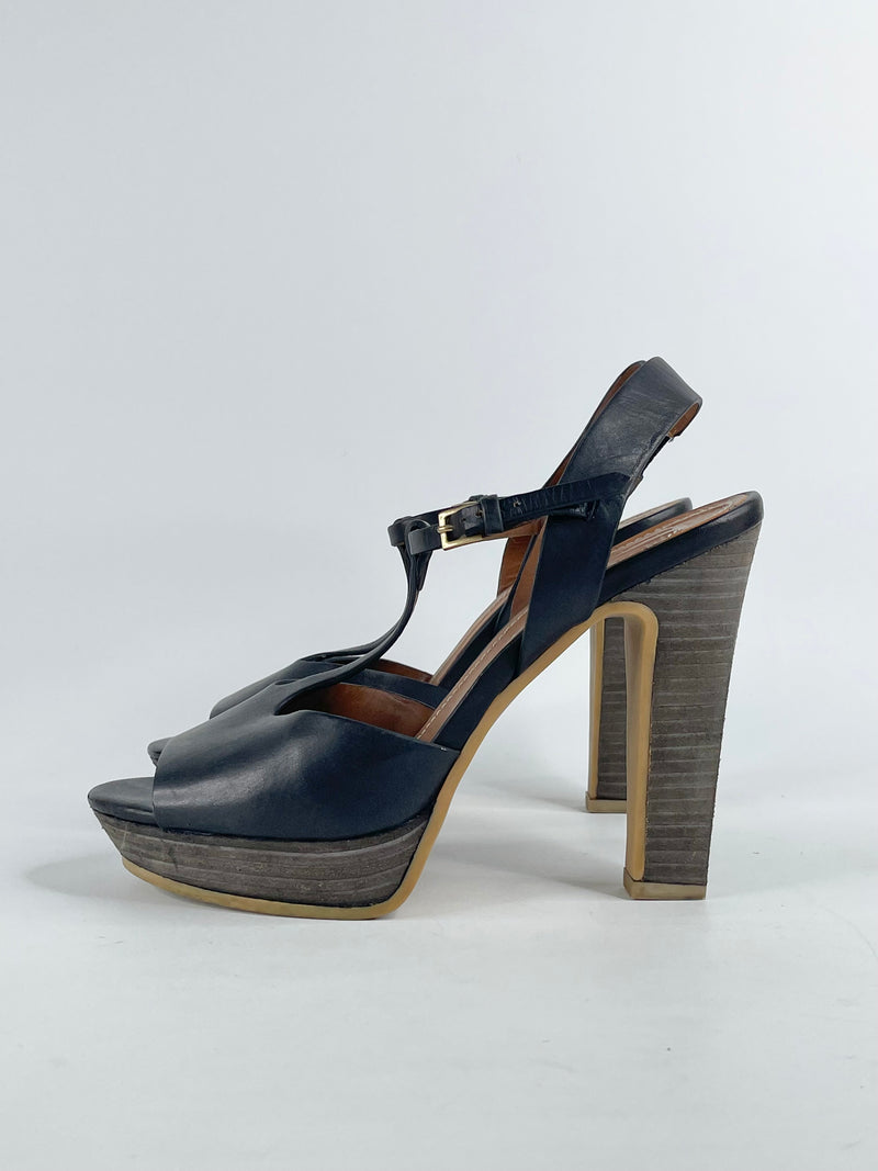 See By Chloé Black Smooth Leather Sandals - EU39