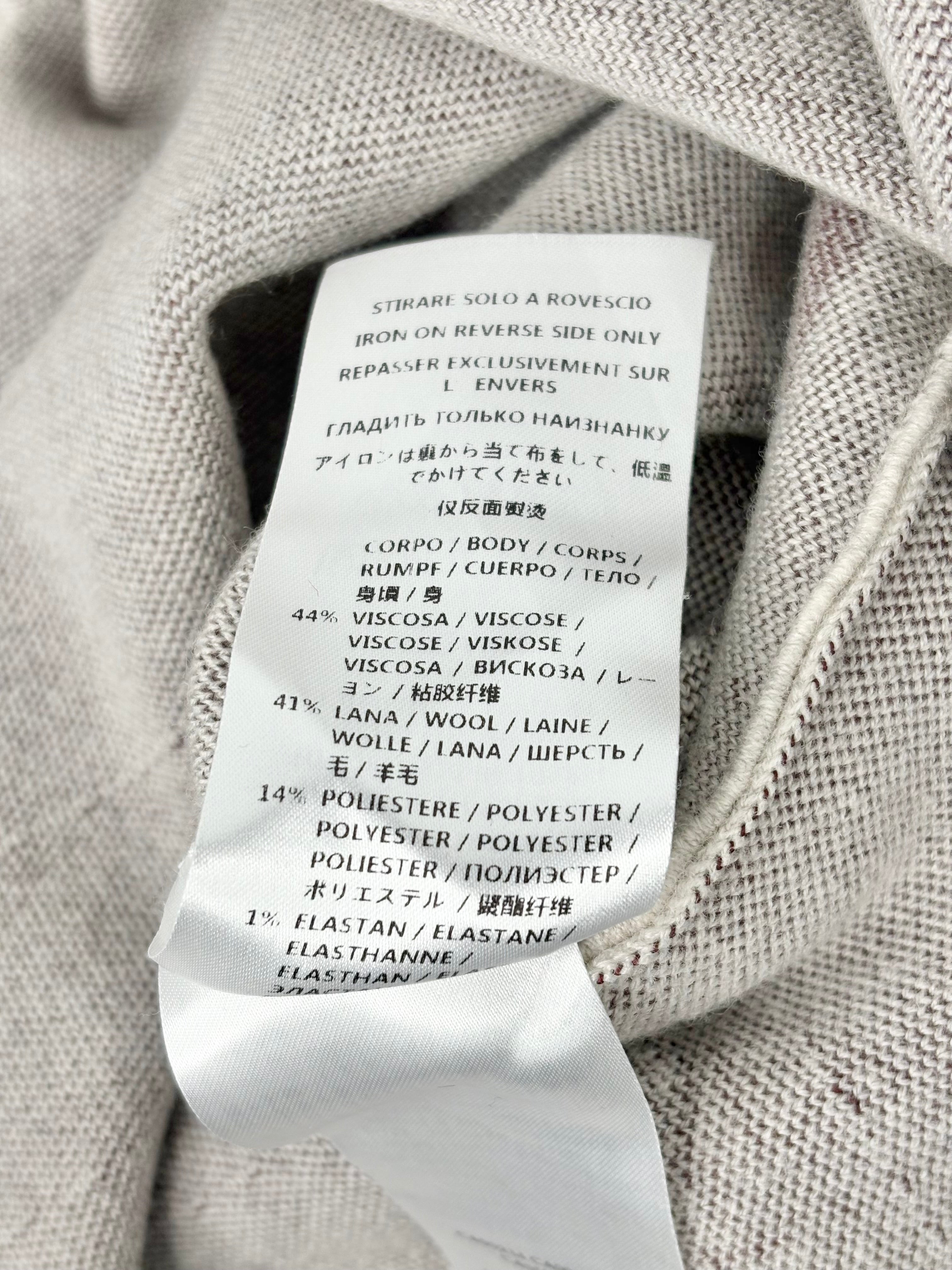 McQ Alexander McQueen Maroon, Black & Beige Knit Midi Dress - XL