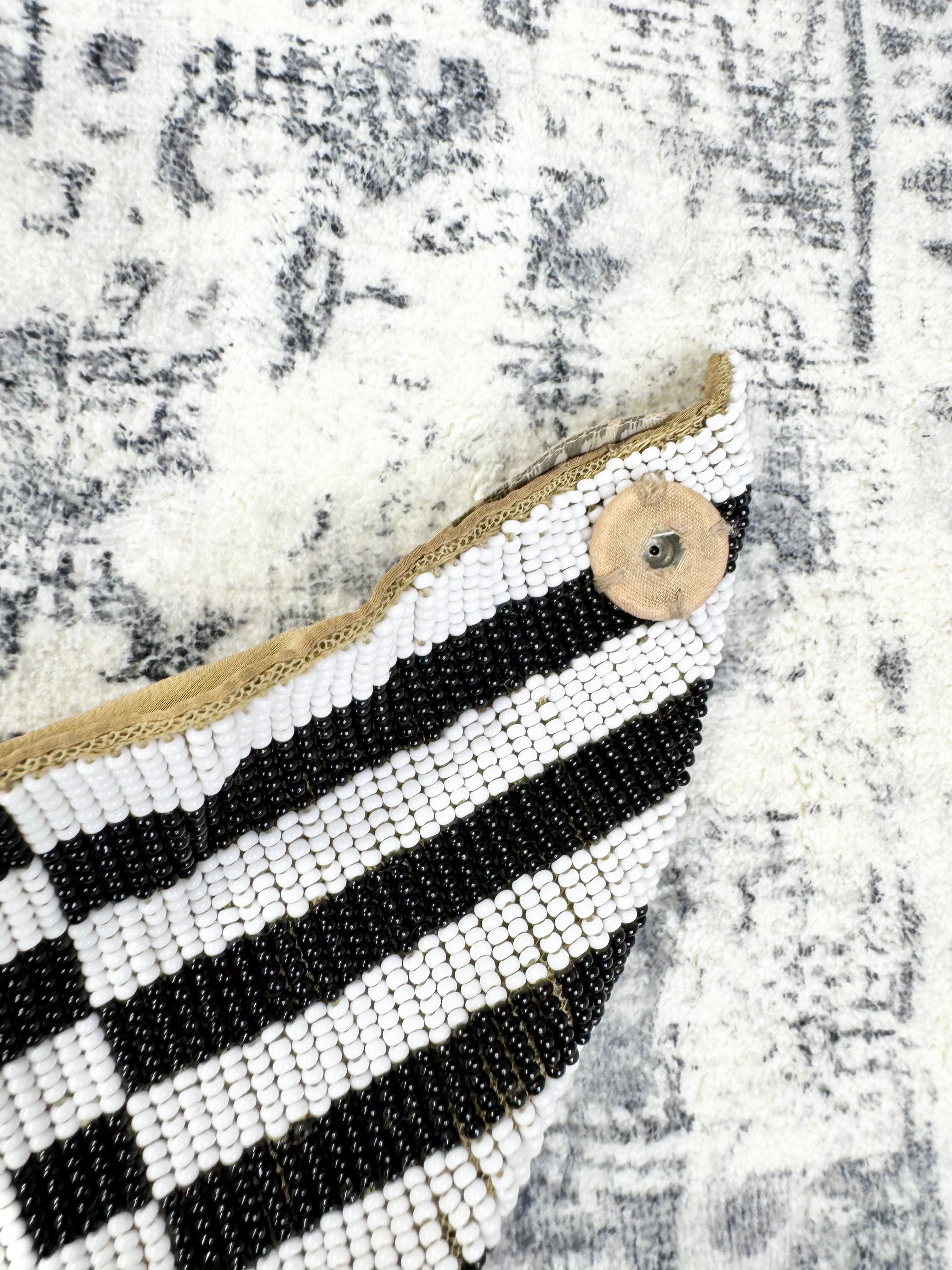 Roarke New York Black & White Beaded Collar