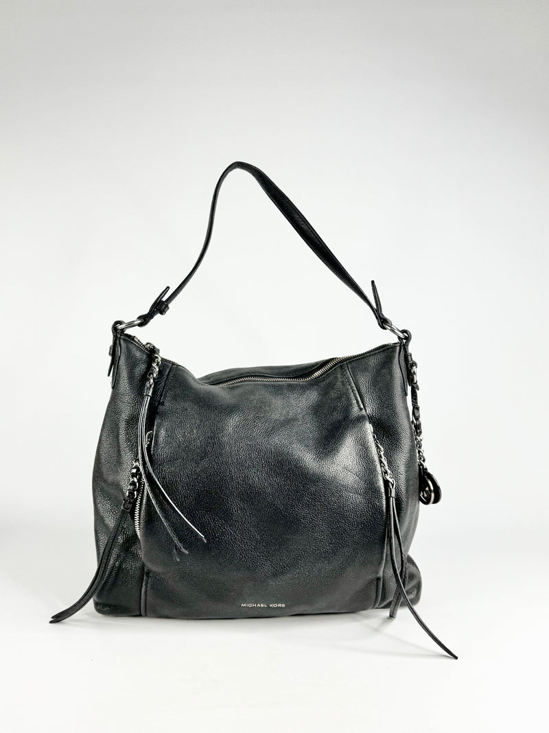 Michael Kors Black Leather Shoulder Bag