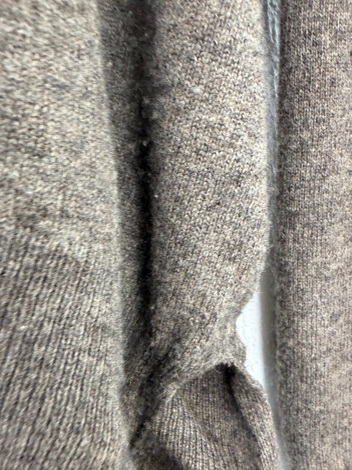Bassike Mottled Taupe Cashmere Roll Neck Sweater - AU8/10