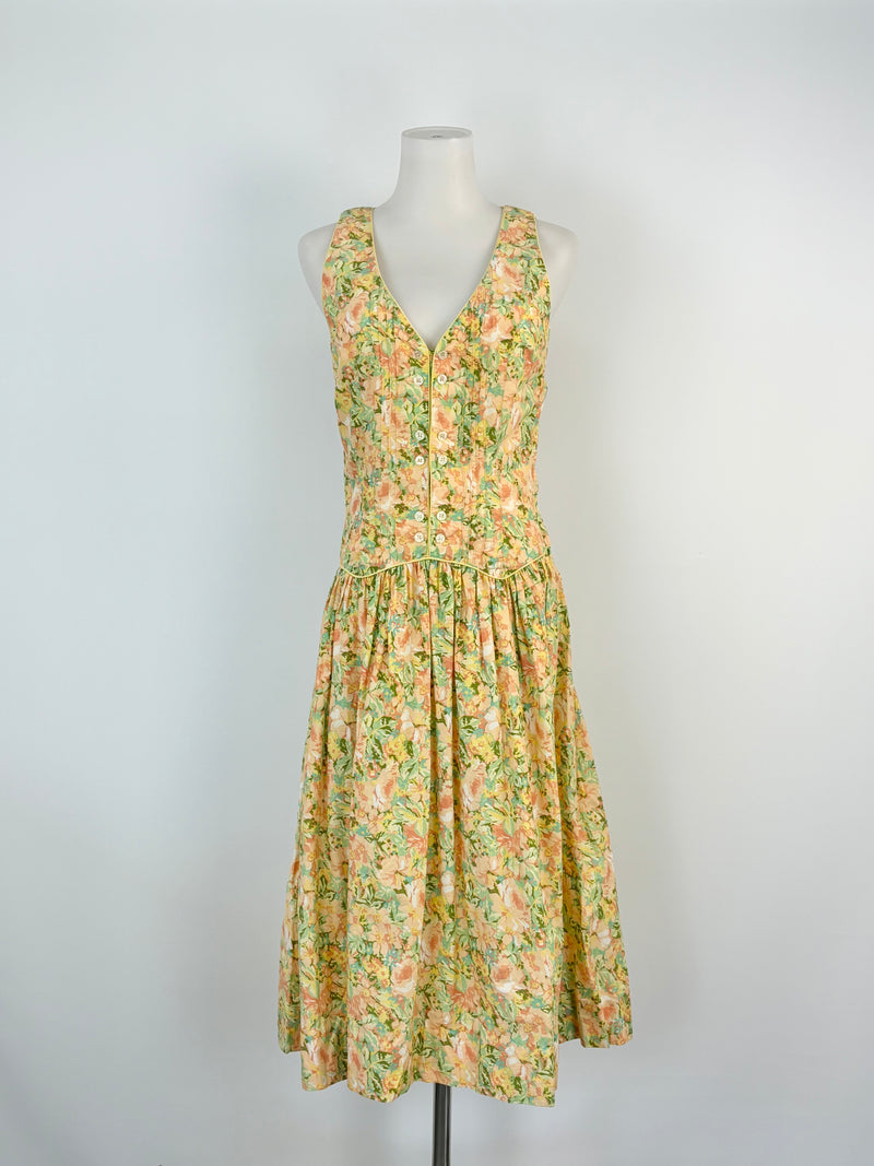 Trent Nathan Vintage Summer-Florals Sleeveless Dress - AU10/12