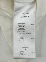 Anne Fontaine White Ruffled-Front Sleeveless Top - AU16