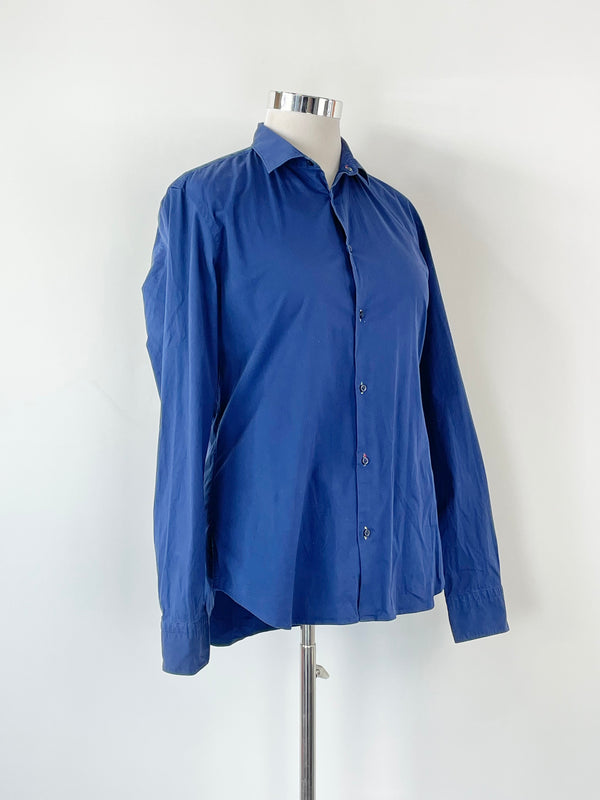 Manuel Ritz Dark Blue Long Sleeve Shirt - XL