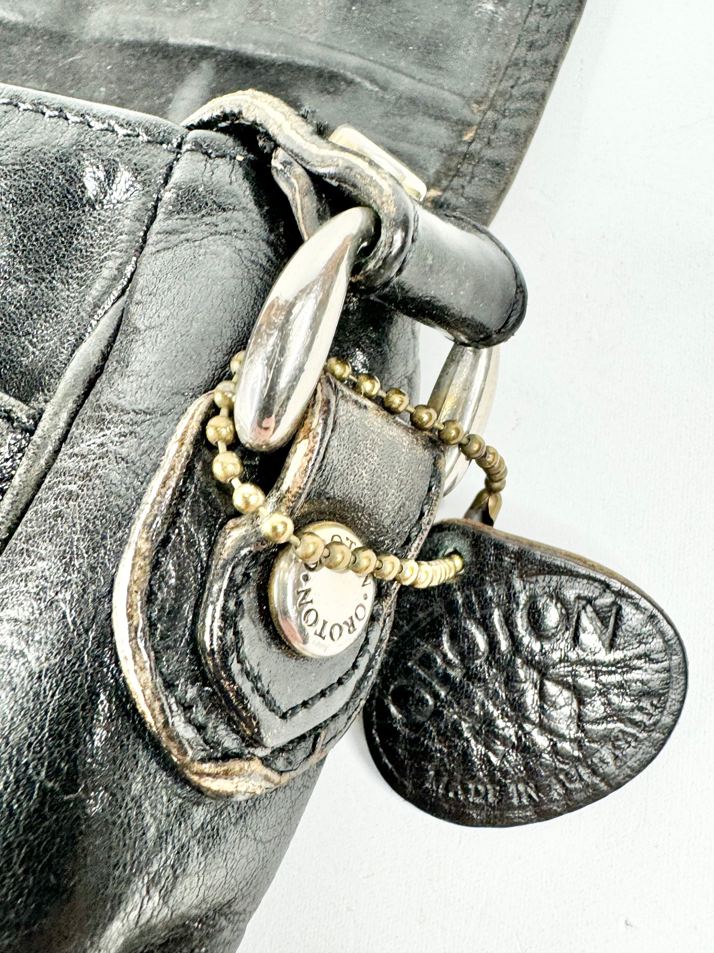 Vintage Oroton Black Saddle Bag
